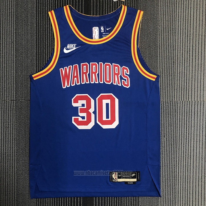 Camiseta Golden State Warriors Stephen Curry #30 Classic 2021-22 Autentico Azul